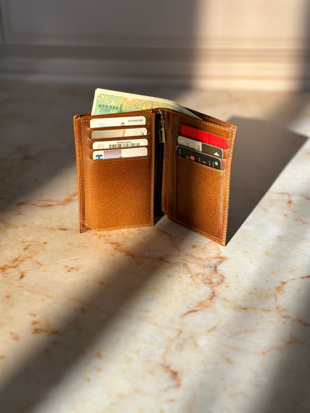 کیف پول جیبی مردانه چرم طبیعی
